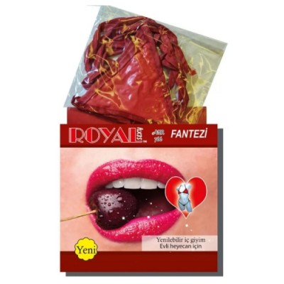 Royal Yenilebilir Tanga Sütyen Kiraz Aromalı