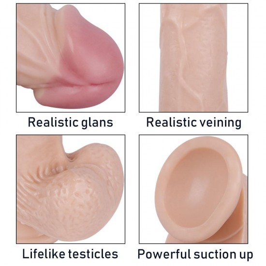20CM Gerçekçi Kahverengi Dildo Penis