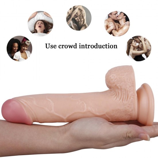 20CM Gerçekçi Kahverengi Dildo Penis