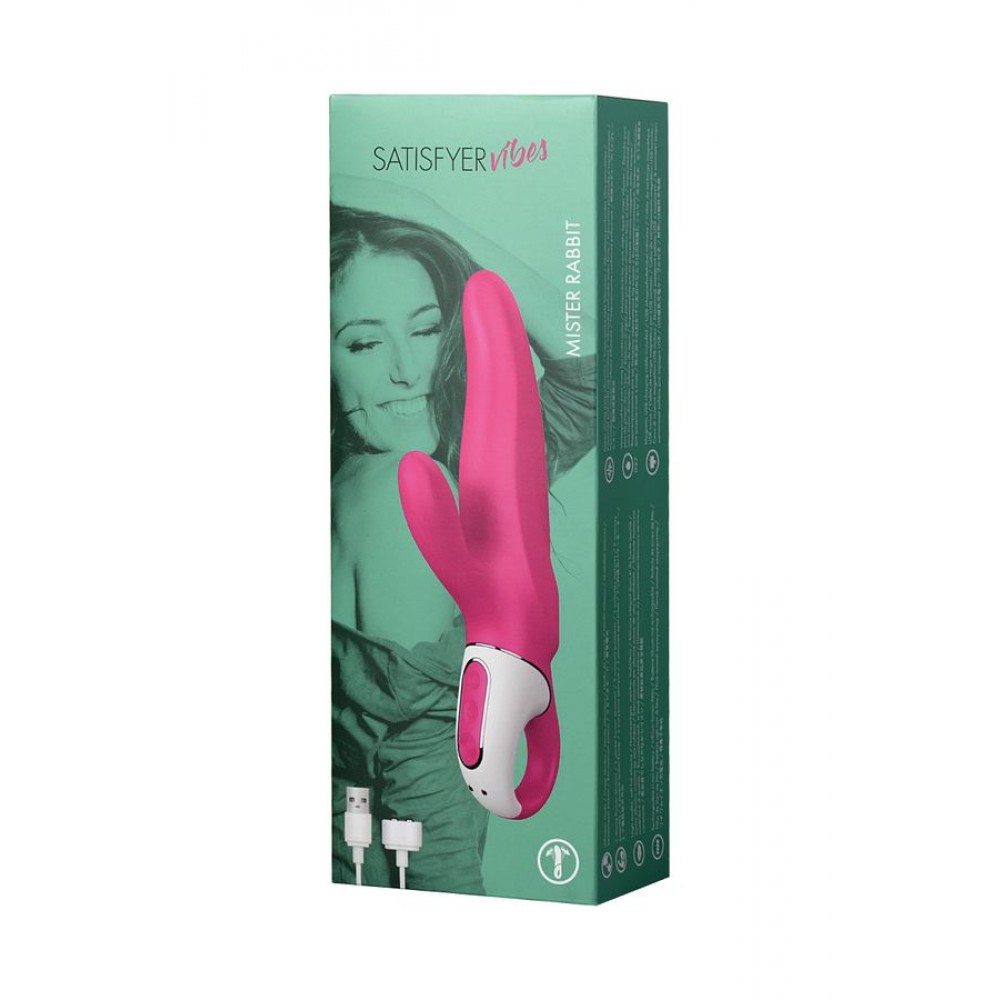 Satisfyer Mr.Rabbit Vibratör, silikon, kırmızı, 22,1 cm