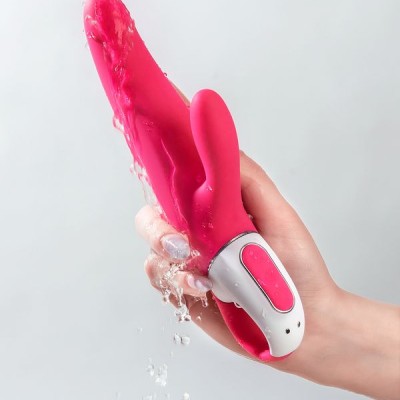 Satisfyer Mr.Rabbit Vibratör, silikon, kırmızı, 22,1 cm