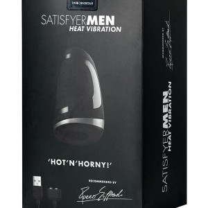                        Satisfyer Men Heat Vibratiion Masturbator Gerçekçi Olmayan, Silikon, Siyah, 15 cm