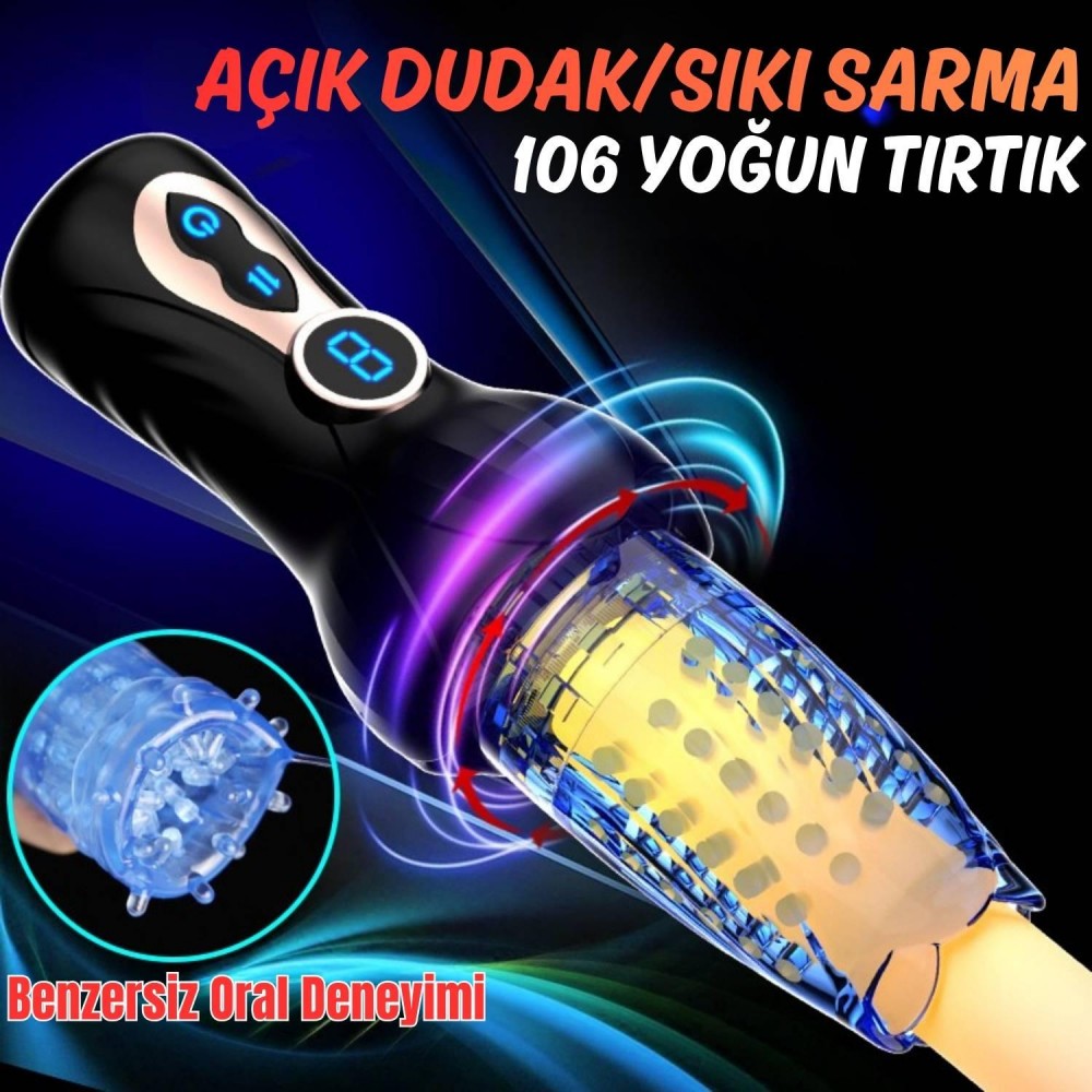 Masterbator - Şarjlı 360° Rotasyon (Dönme) ve İleri Geri Hareketli Otomatik Mastürbatör