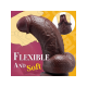 Siyah SuperLove Realistik Dual Density Dildo – 21 cm Güçlü Emme Tabanlı Vücut Dostu Silikon
