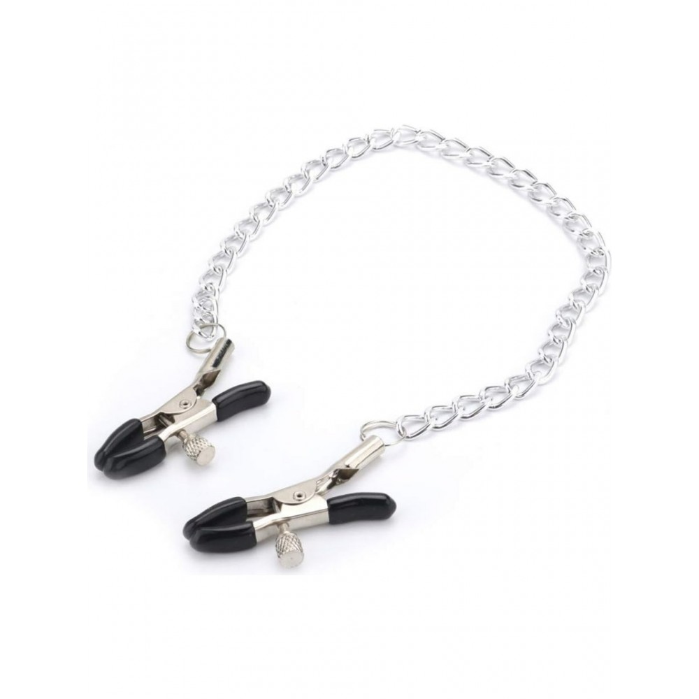 Nipple Clamps with Chain 30 CM Paslanmaz Çelik Zincirli Göğüs Uyarıcı Kolyeli Meme Ucu Klips