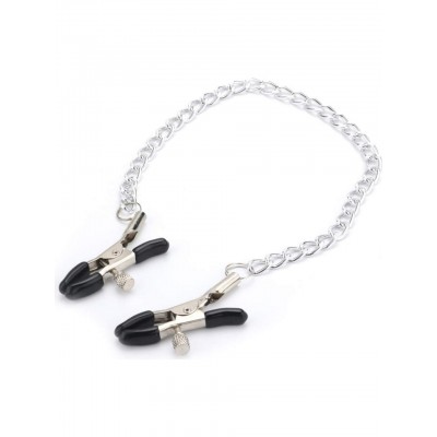 Nipple Clamps with Chain 30 CM Paslanmaz Çelik Zincirli Göğüs Uyarıcı Kolyeli Meme Ucu Klips