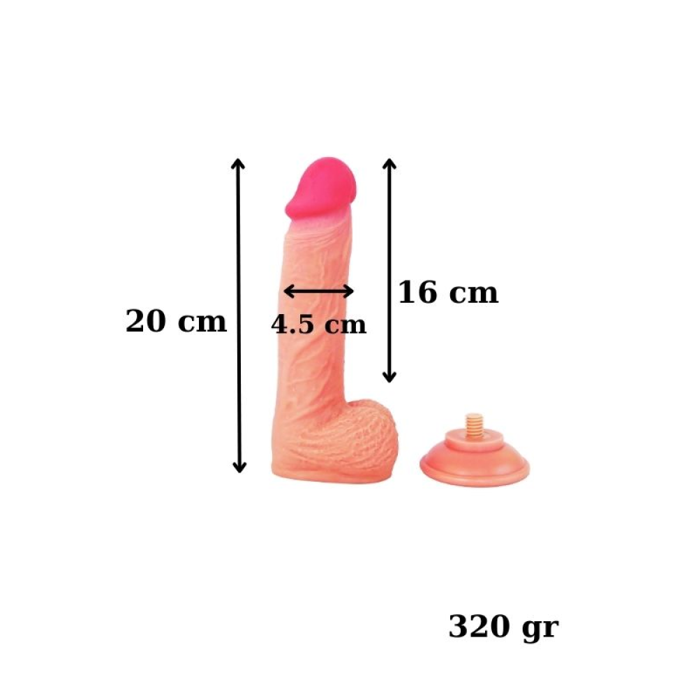 Ultra Gerçekçi 20 Cm Kıkırdaklı Dildo