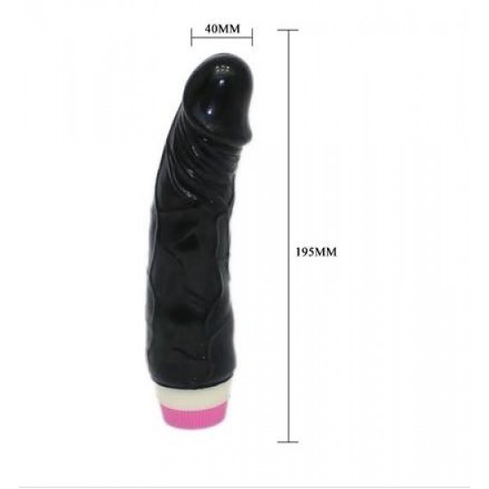 Waves 19 CM Titreşimli Realistik Zenci Dildo Vibratör Penis