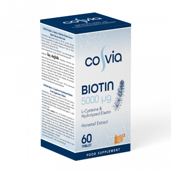 COSVIA Biotin, L-Sistein, Hidrolize Elastin İçeren Tablet Takviye Edici Gıda