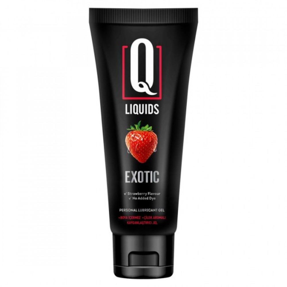 Q LİQUİDS EXOTİC ÇİLEK AROMALI KAYGANLAŞTIRICI JEL 200ML. Q LİQUİDS EXOTİC ÇİLEK AROMALI KAYGANLAŞTIRICI JEL 200ML.