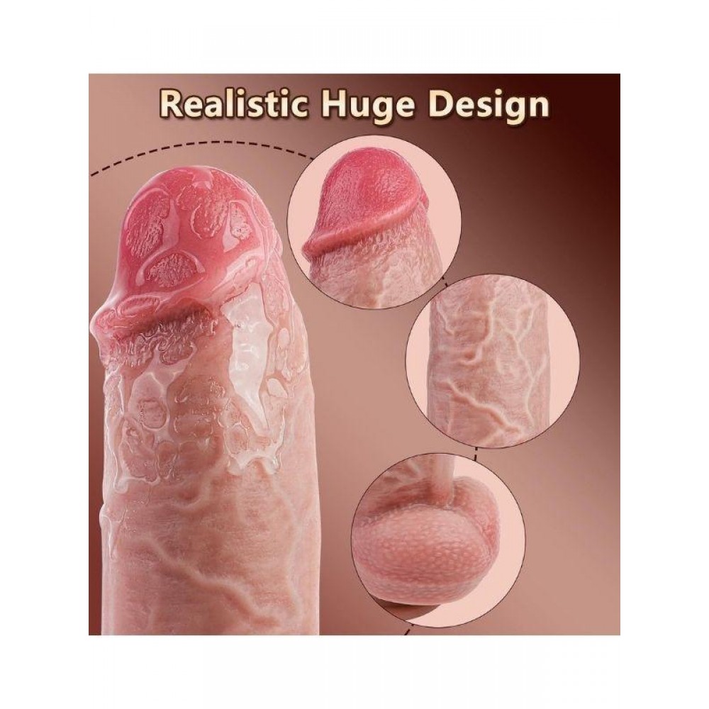 Thrusting Huge Thick Dildo Vibratör 21 Cm