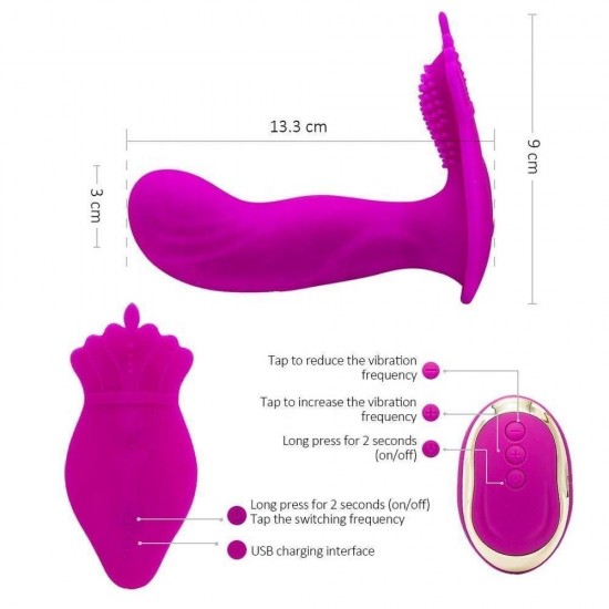 CROWN WEAR G-Spot ve Klitoris Uyarıcı Külot İçi Giyilebilir 2 in 1 Vibratör