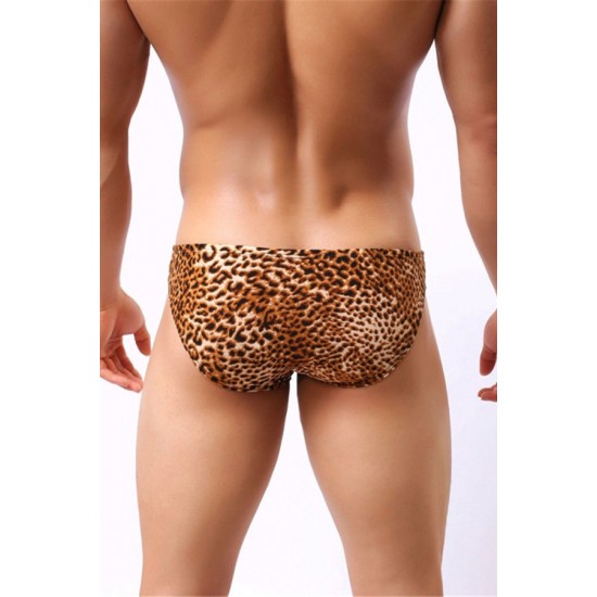 Leopar Desenli Erkek Slip