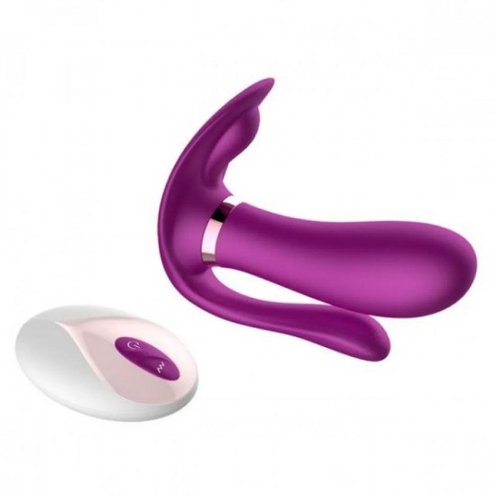 MASSAGER Kablosuz Kumandalı Isıtmalı Giyilebilir 3 in 1 Panty Vibratör - Mor