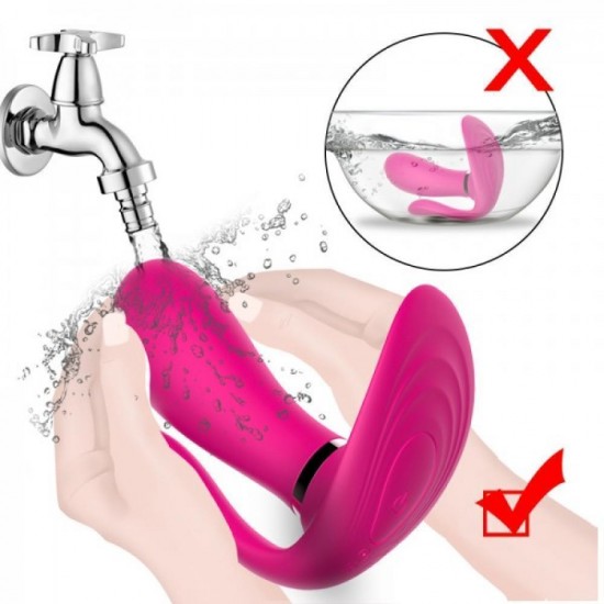 MASSAGER Kablosuz Kumandalı Isıtmalı Giyilebilir 3 in 1 Panty Vibratör - Pembe