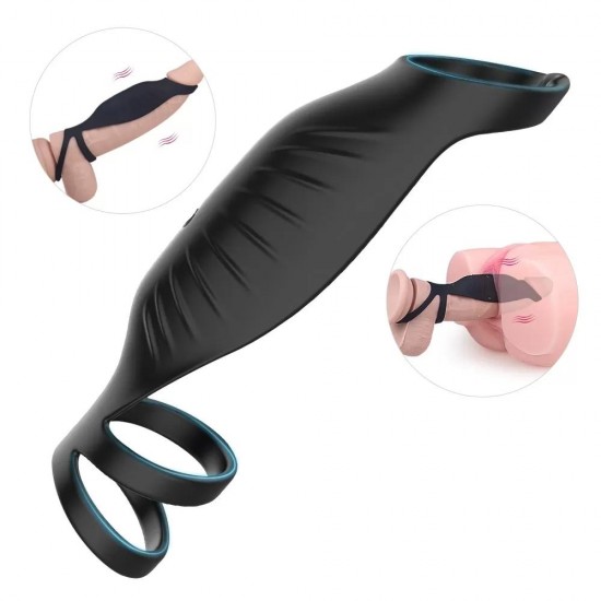 CARNIVORE Klitoris ve G Spot Uyarıcı Titreşimli Testis ve Penis Halkası