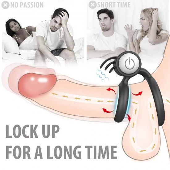 NIGHTCRAWLER Güçlü Titreşimli Klitoris Uyarıcı Testis ve Penis Halkası