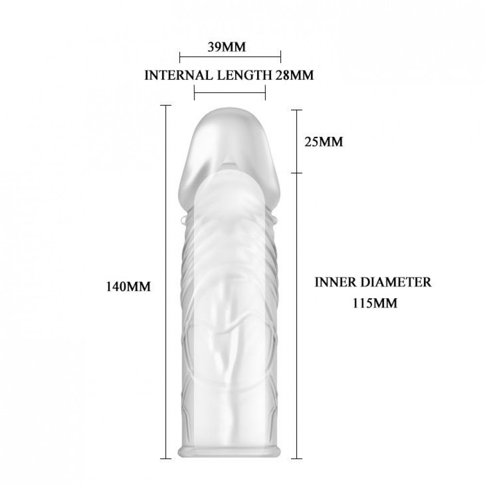 Sleeve Damarlı Uzatmalı Şeffaf Silikon Penis Kılıfı Kristal Dildo Sleeve Damarlı Uzatmalı Şeffaf Silikon Penis Kılıfı Kristal Dildo