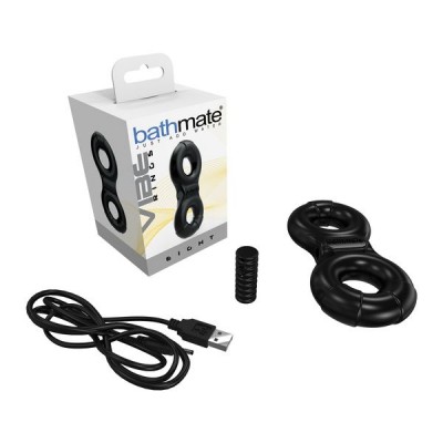 Bathmate Penis üzerindeki titreşim halkası Eight, elastomex, siyah, Ø4-5 cm