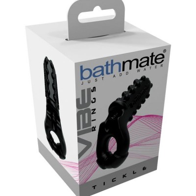 Bathmate Penis üzerindeki titreşim halkası Tickle, elastomex, siyah, Ø5 cm