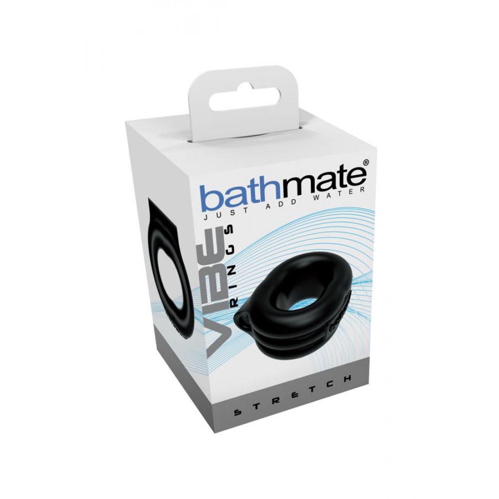 Bathmate Penis üzerindeki titreşim halkası Stretch, elastomex, siyah, Ø5 cm