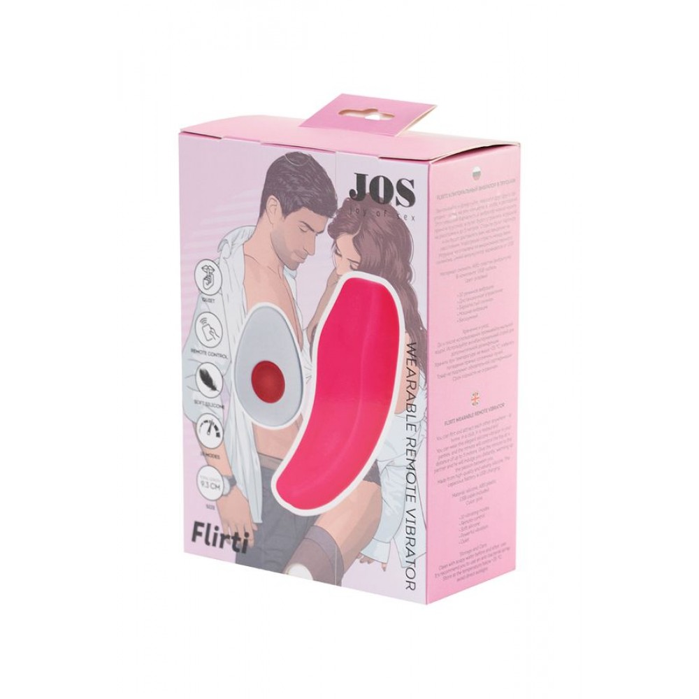 JOS FLİRTY Klitoral Vibratör, silikon, pembe, 9,3 cm 