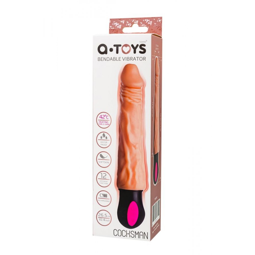 A-Toys by TOYFA Cocksman Realistik Vibratörü, TPE, Ten, 26,5 cm