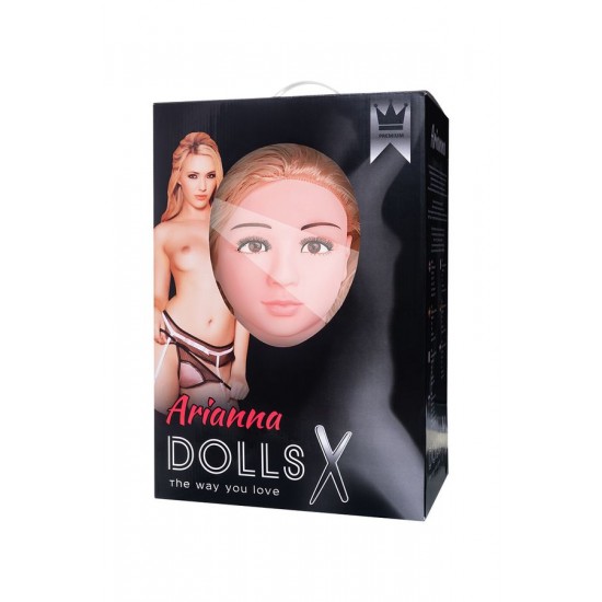 Dolls-X by TOYFA Arianna Gerçekçi Kafa Şişme Bebek, iki delikli , sarışın