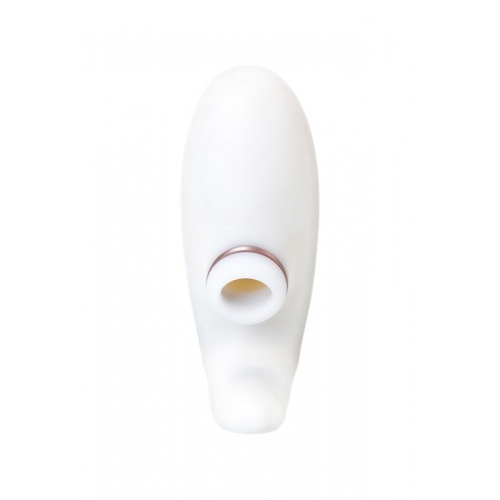 Satisfyer Pro 4 Couples Çiftler İçin Vakum Dalgalı Vibratör, silikon, beyaz, 19,5 cm