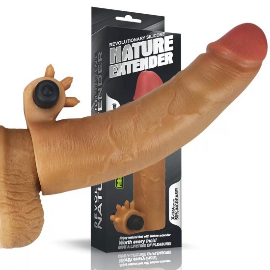 Ultra Gerçekci Klitoris Uyarıcılı Penis Kılıfı - Revolutionary Silicone Nature Extender