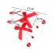 Kırmızı Kurdeleli Kalp Charm Göğüs Uyarıcı Meme Ucu Klipsi Red Ribbon Nipple Clamps x 2
