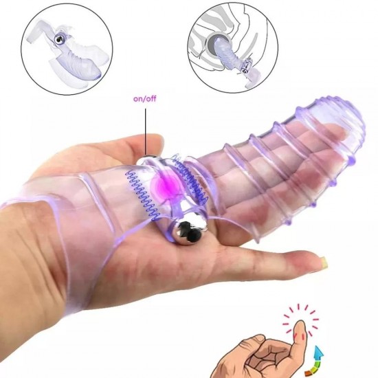 TINY FINGER Parmağa Takılabilir Klitoris ve G-Spot Uyarıcı 2 in 1 Vibratör