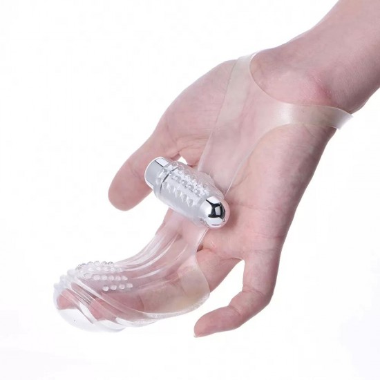 TINY FINGER Parmağa Takılabilir Tırtıklı Klitoris ve G-Spot Uyarıcı 2 in 1 Vibratör