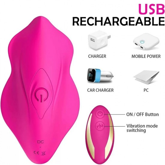 WHISPER PRO Kablosuz Kumandalı Perine ve Klitoris Uyarıcı Giyilebilir 2 in 1 Panty Vibratör